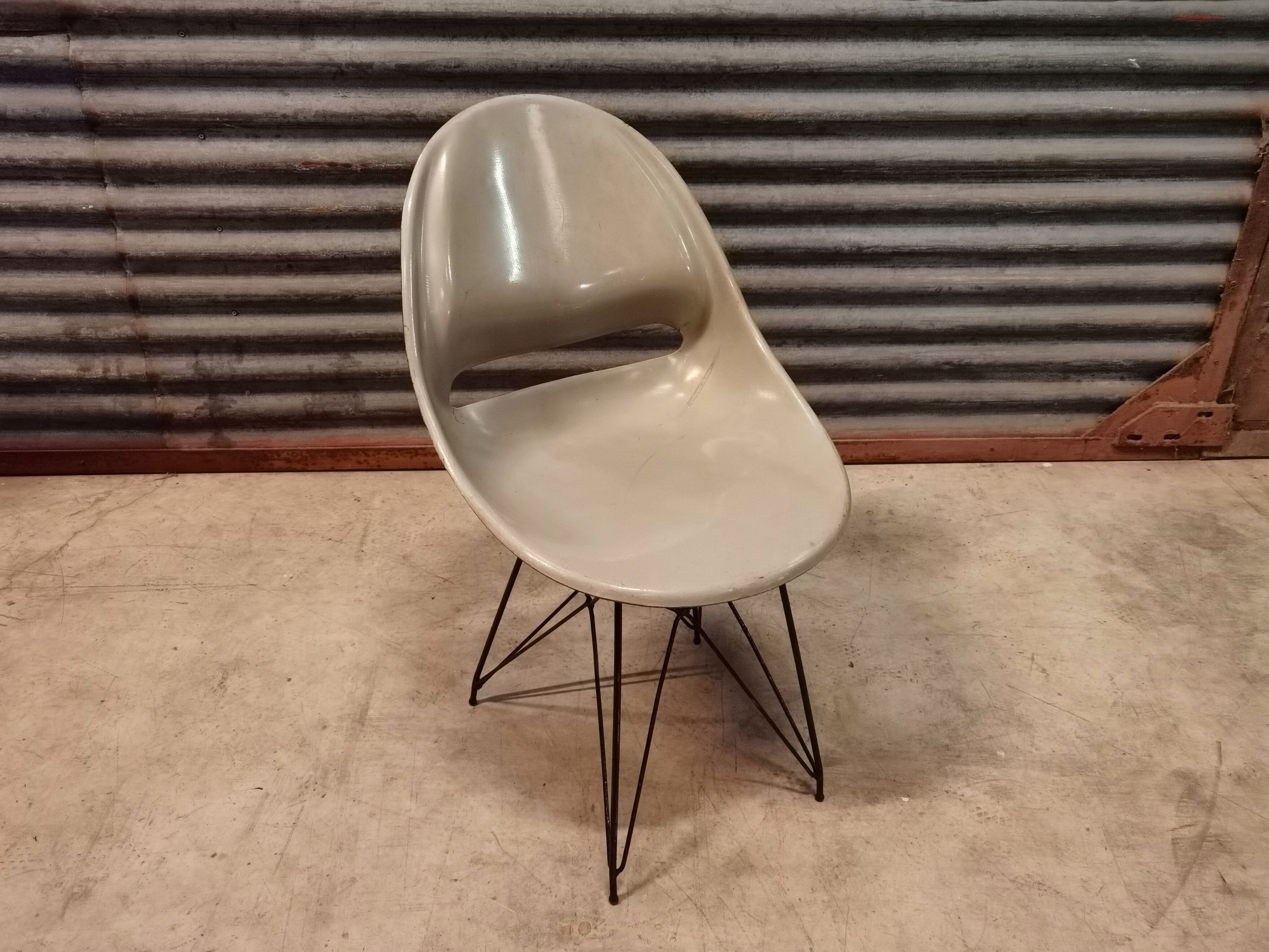 Grey Chair by Miroslav Navràtil Vertex edition 1959