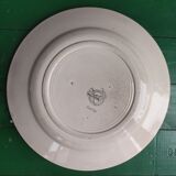 Plat ancien porcelaine Moulins des loups