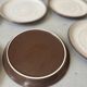service a dessert 6 assiettes plates + 2 creuses en gres de gien, 1970