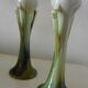 Art Deco ceramic fireplace trim, tulip-shaped vase
