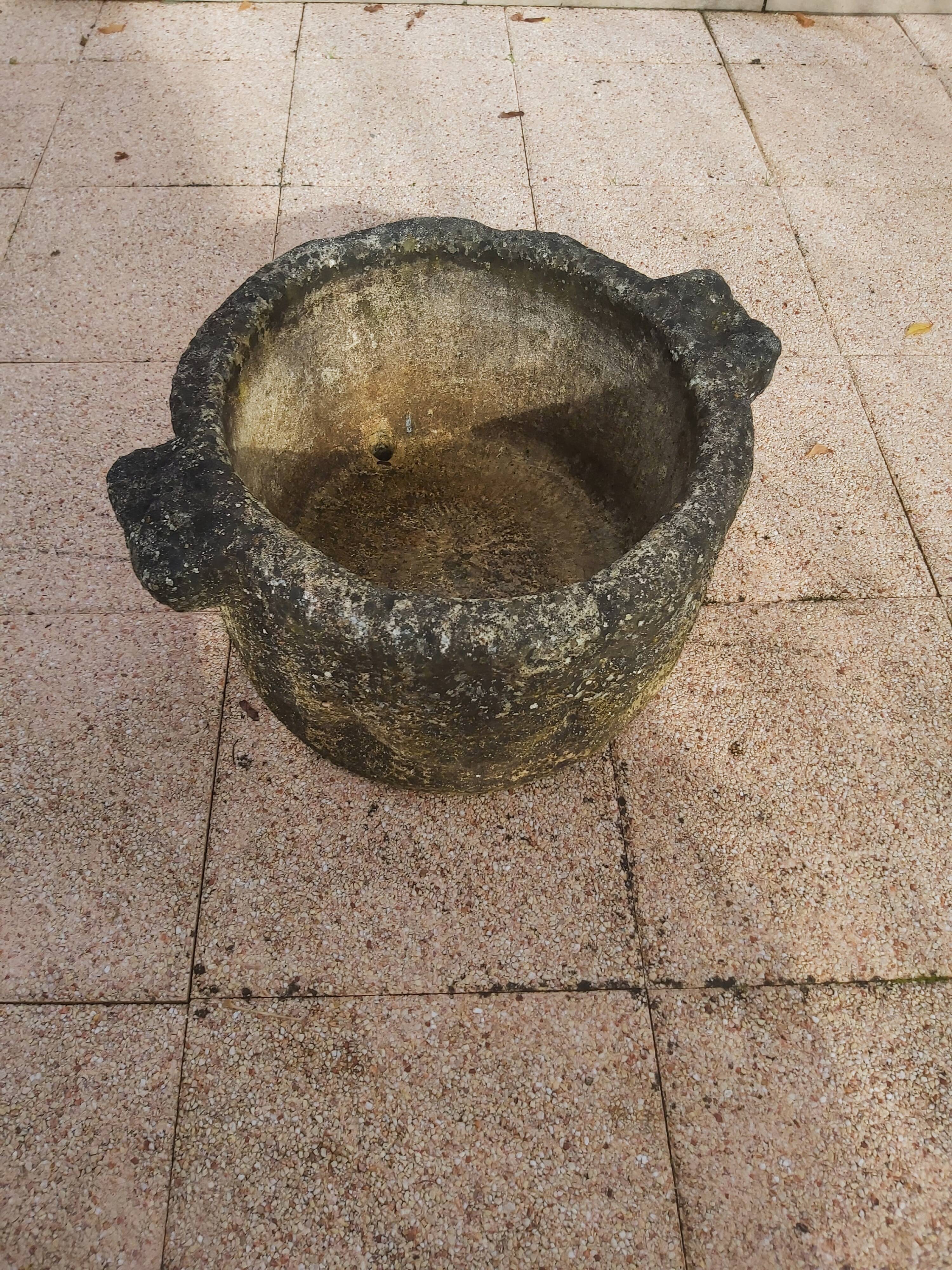 Former trough stone planter