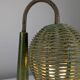 Organic Modern Mario Lopez Torres Style Green Rattan Lamps 1980s