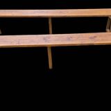Two solid wood benches