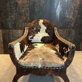 Vintage chair cowhide