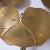 Brass double water lily wall lamp