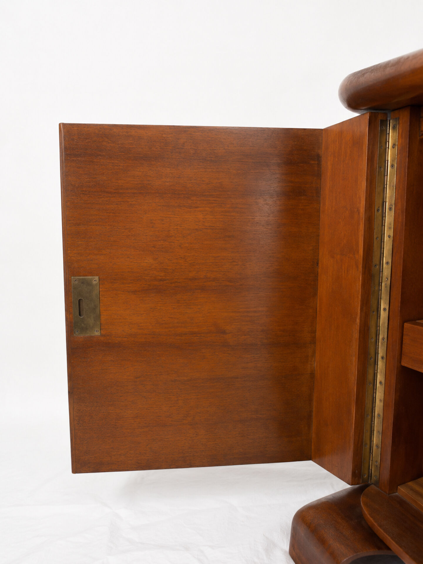 Art Deco desk in solid walnut and burl veneer, 1930s.