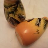 2 vases céramique Vallauris signees Tess