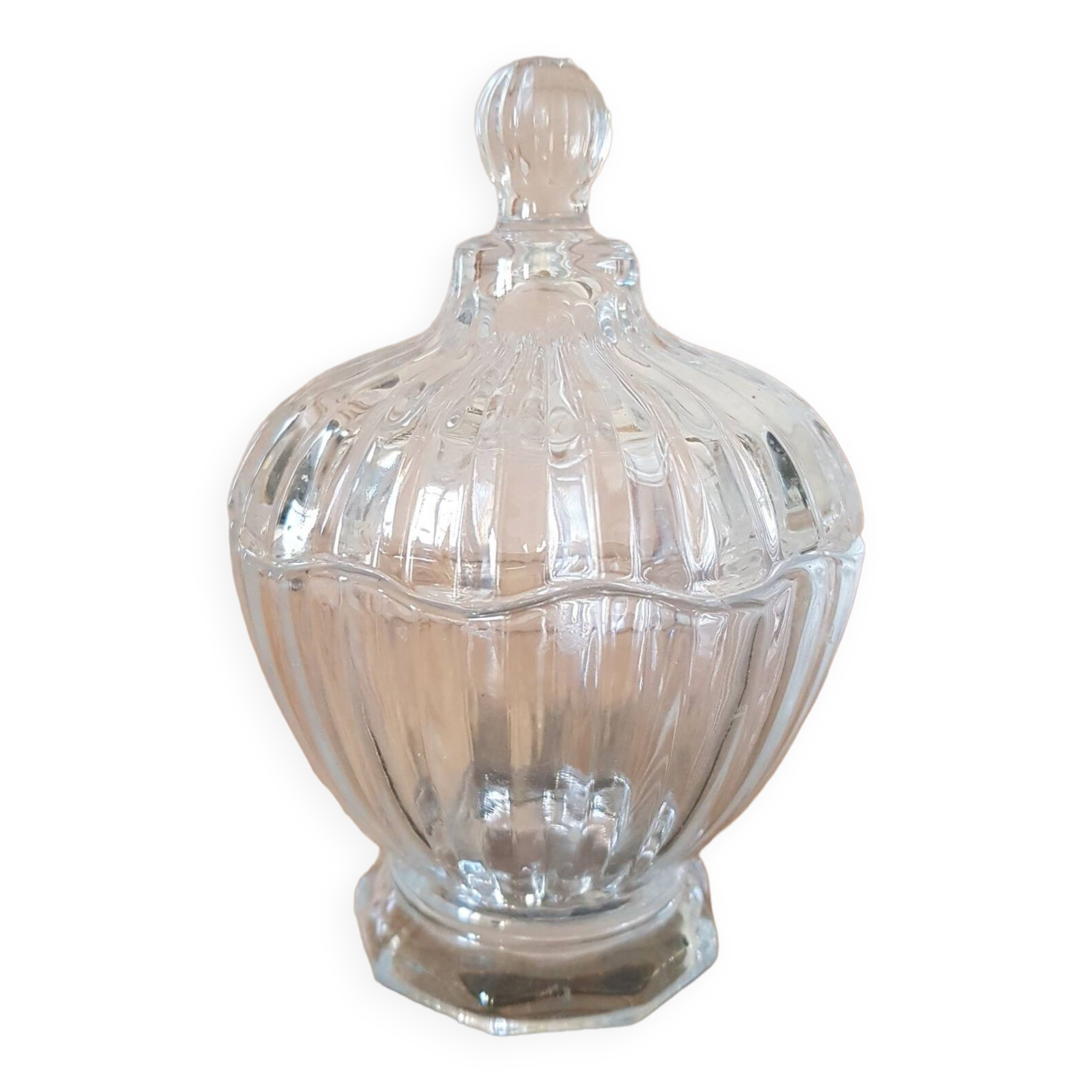 Curved glass candy box