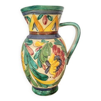 Vintage majolica style pitcher