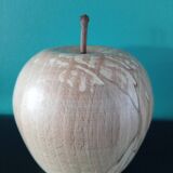 Turned wooden apple