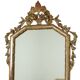 Classic Italian Gilt Crested Mirror by La Barge, 100 cm