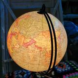 Globe map "Girard and Barrere" vintage 60/70