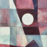 1970 Abstract Original Oil Painting, Framed