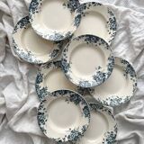 8 “Marie Louise” ironstone soup plates from Saint Amand and Hamage