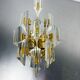 Oscar Torlasco for Stilkronen wall sconce, cut Murano glass, Italy, circa 1970s