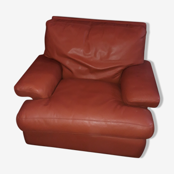 80s leather armchair