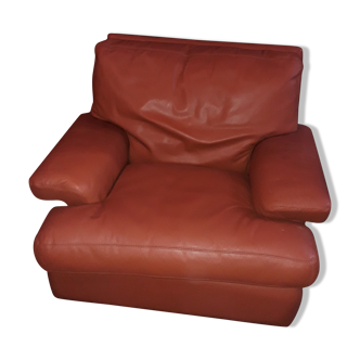 80s leather armchair