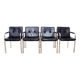 Set of 4 Bauhaus leather armchairs