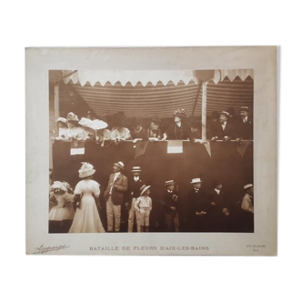 Photographie Desgranges France Bataille de fleurs Aix les bains vers 1900