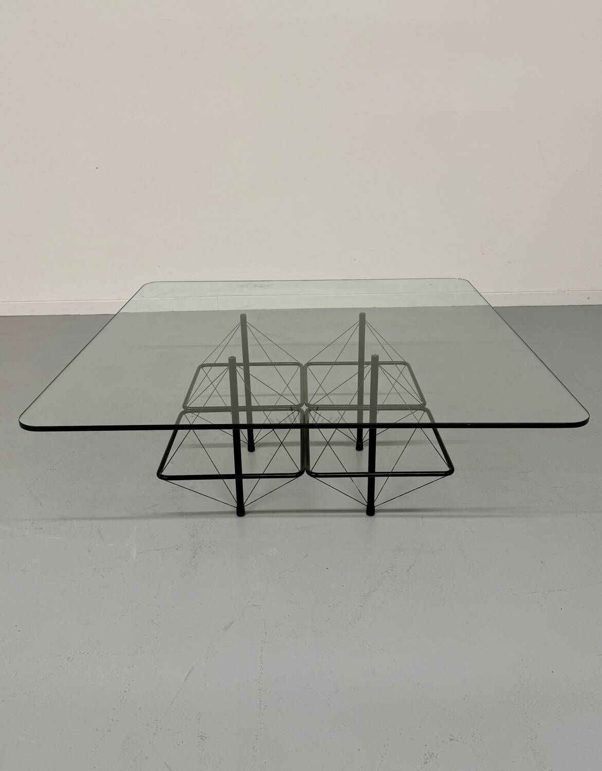 Vintage Italian architectural design coffee table from the 1970s