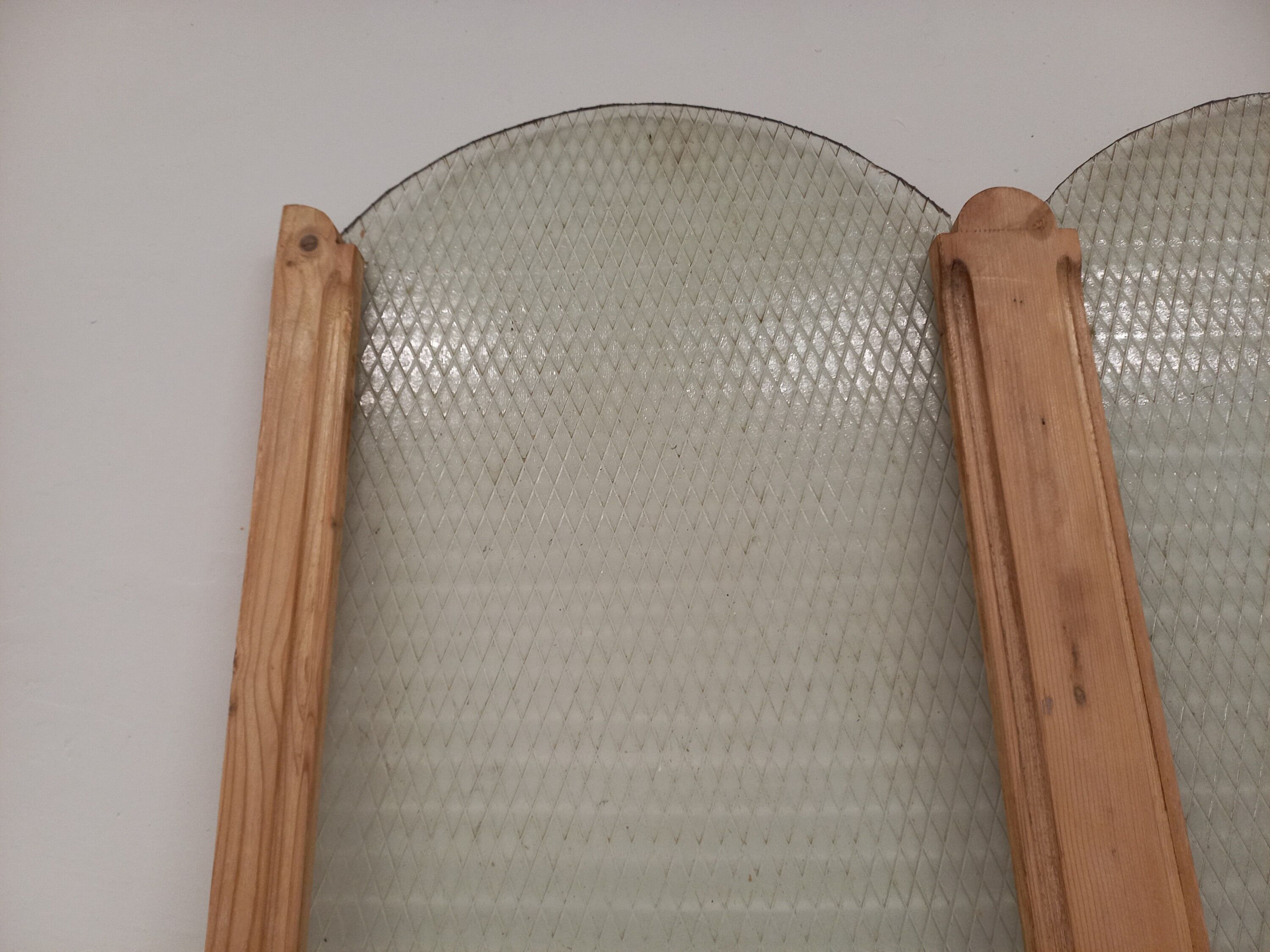 Partition in wood and glass 128 cm