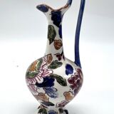 Antique Gien vase – Peony model – Hand-painted earthenware – 13.5 cm