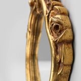 French Louis XV style shell mirror in wood and plaster, France