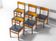 Set of 6 'Abstracta' dining chairs in beech by Jos de Mey, Belgium 1960s