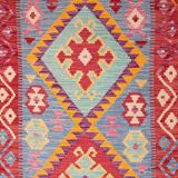 Afghan Pashtun Kilim Runner 240 x 76 cm