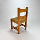 Mid century pine and rush dining chairs, set of 6, 1960s