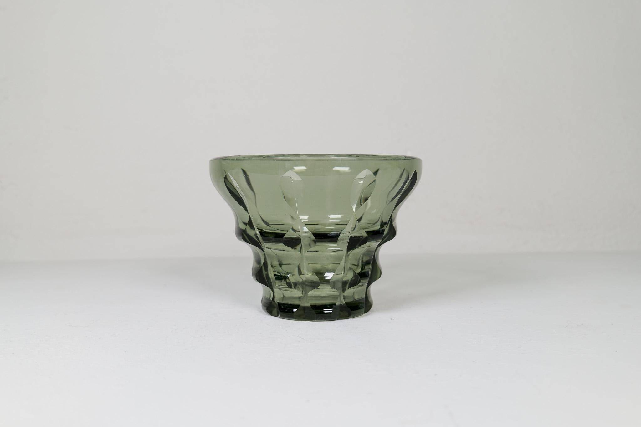 Art Deco glass bowl Sweden 1930s