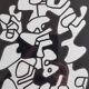 Silkscreen print after Jean Dubuffet, framed, 1970s, 24 x 29 cm