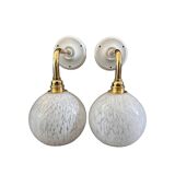 Pair of white wall lights