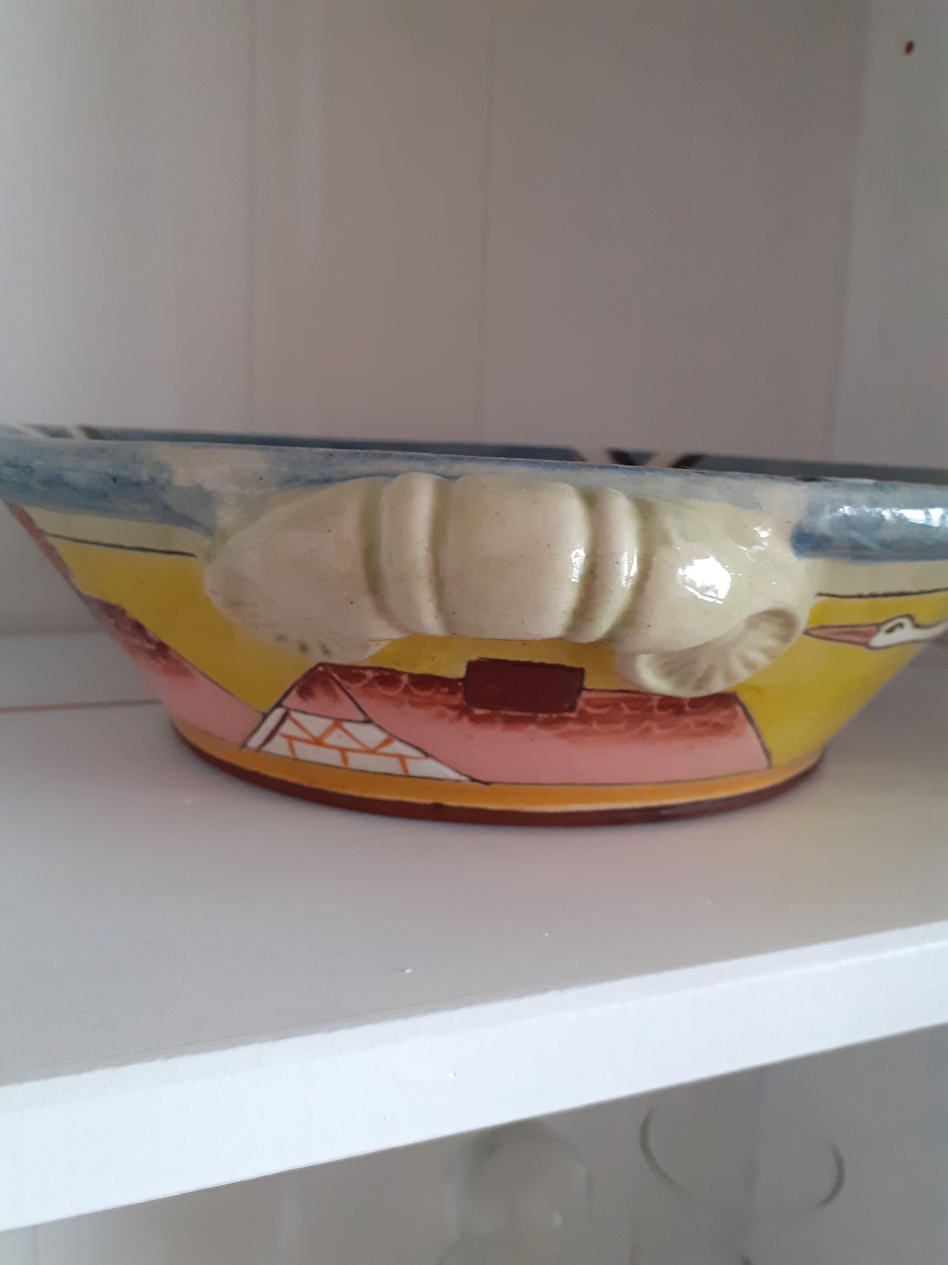 Vintage Alsatian pottery bowl