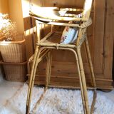 Rattan high chair