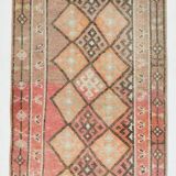 3x12 Soft Red Brown Turkish Runner Rug, 83x365Cm