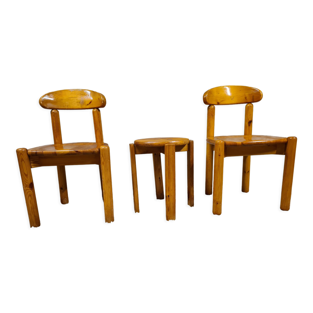 Pair of chair and stool Rainer Daumiller | Selency