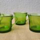 4 80's glass cups