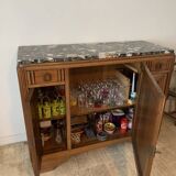 Walnut and marble sideboard year 1925