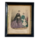 Ancienne, gravure de mode encadrée