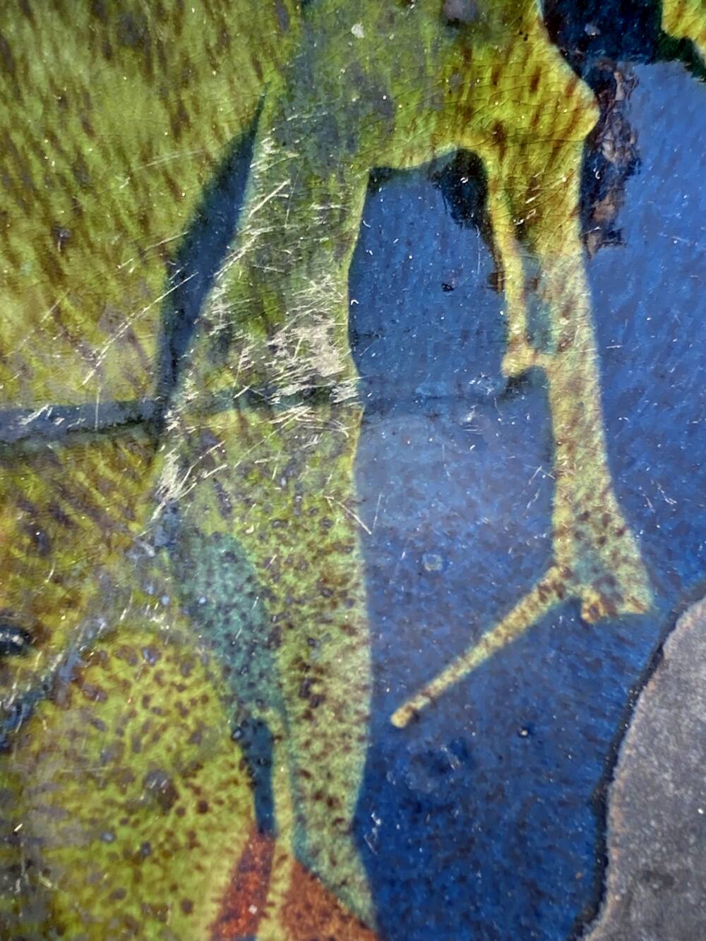 Ceramic dish signed Cerampuo