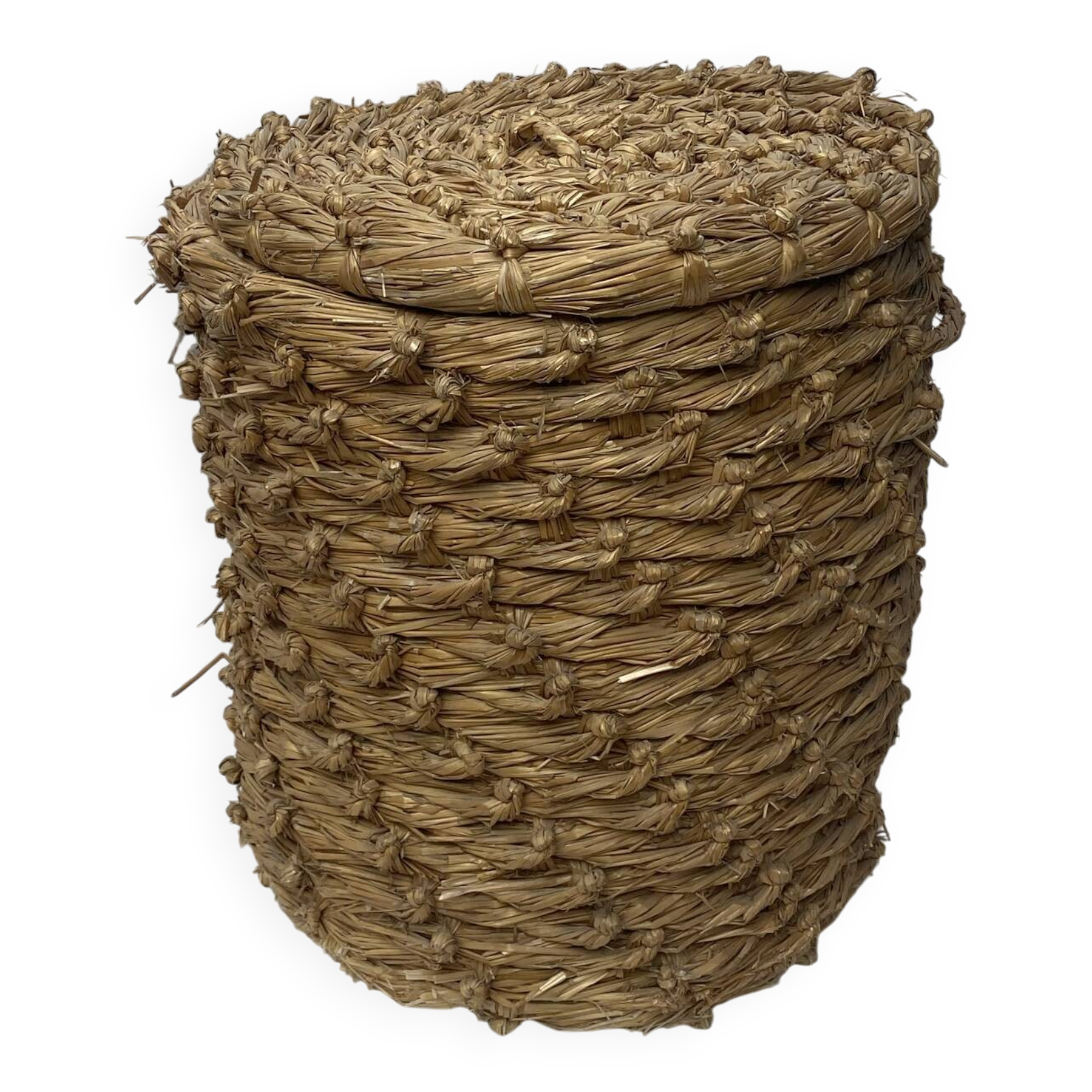 Vintage woven straw basket
