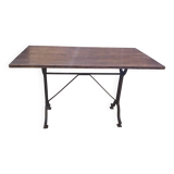 Cast iron and wood bistro table