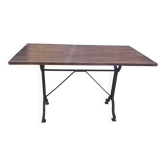 Cast iron and wood bistro table