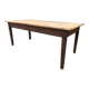 Rustic antique farmhouse table in solid cherry wood.