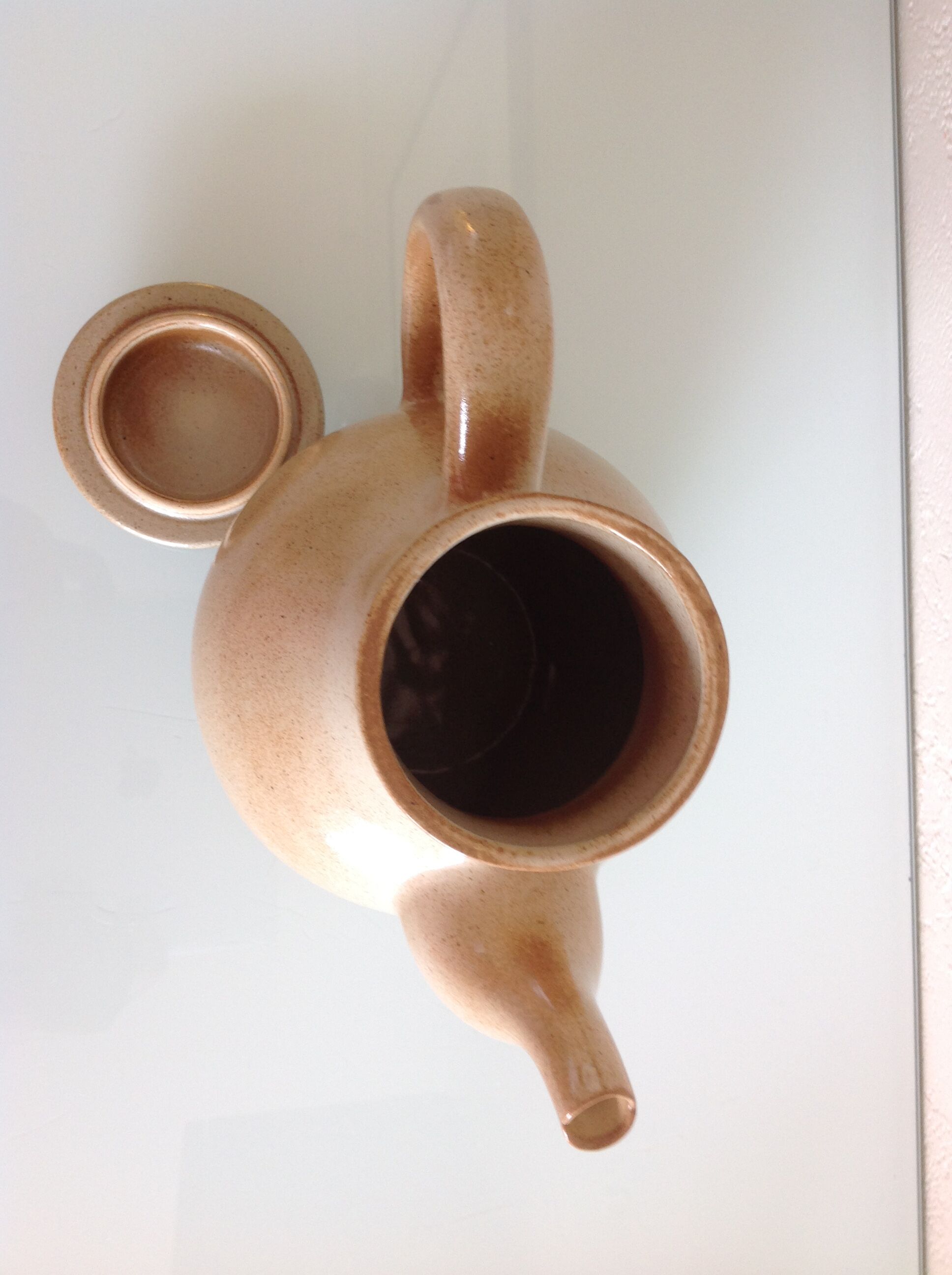 Cafetière en grès beige par Grès de France, vintage années 70