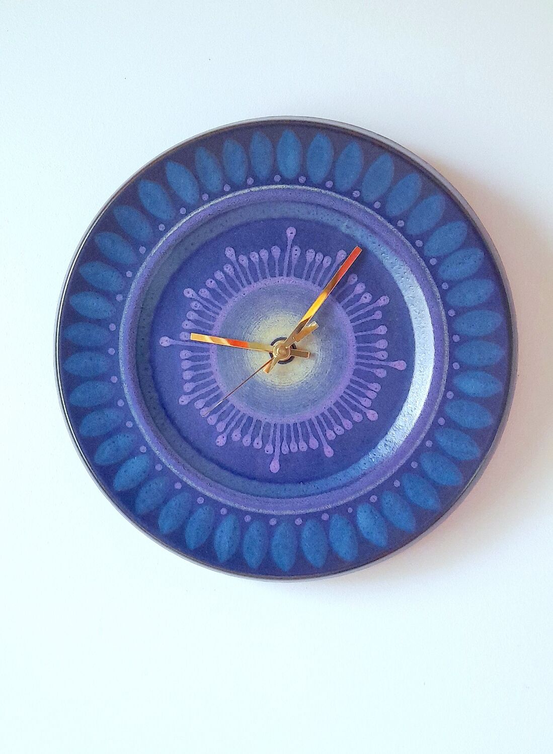 70s ceramic wall clock