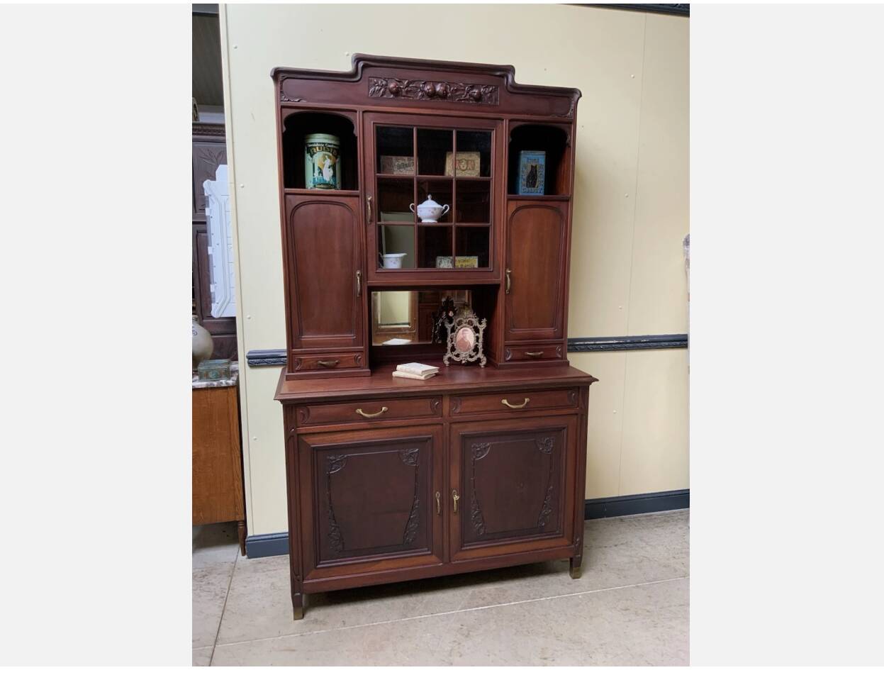 Antique dreamlike Jugendstil sideboard, Art Nouveau