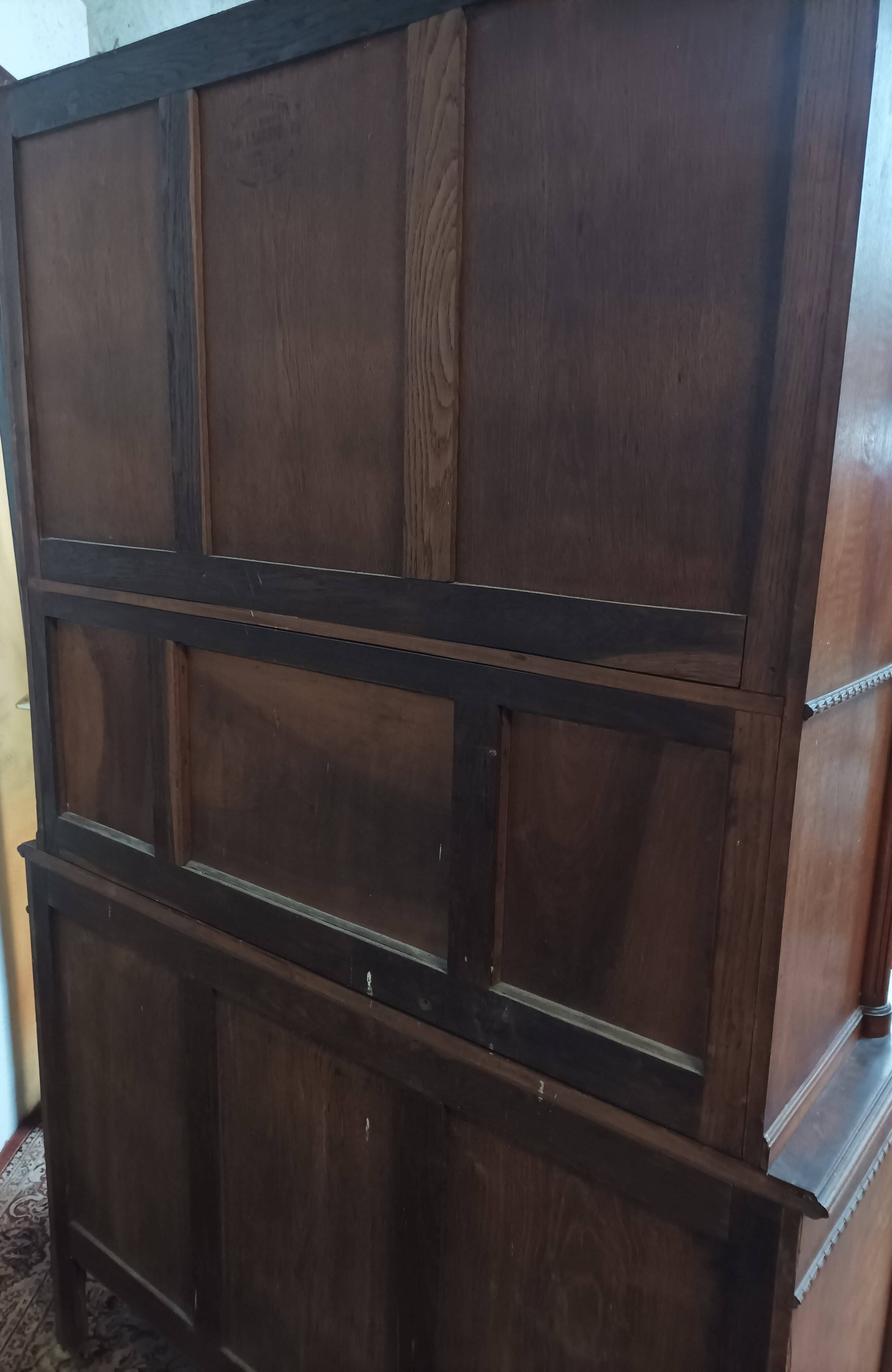 Louis XVI two-body sideboard stamped in walnut