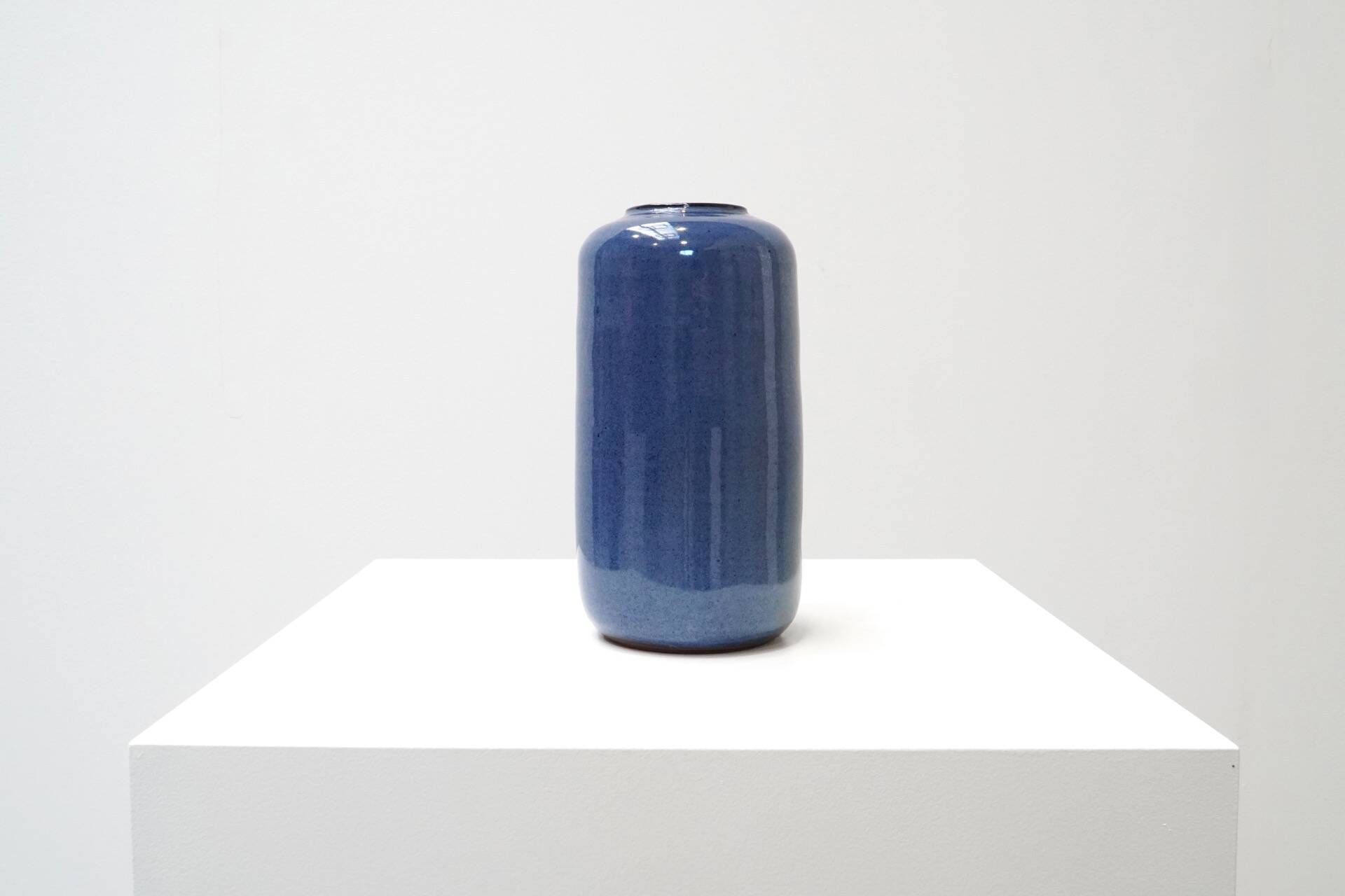 Rogier Vandeweghe, Blue-Glazed Cylindrical Vase for Amphora